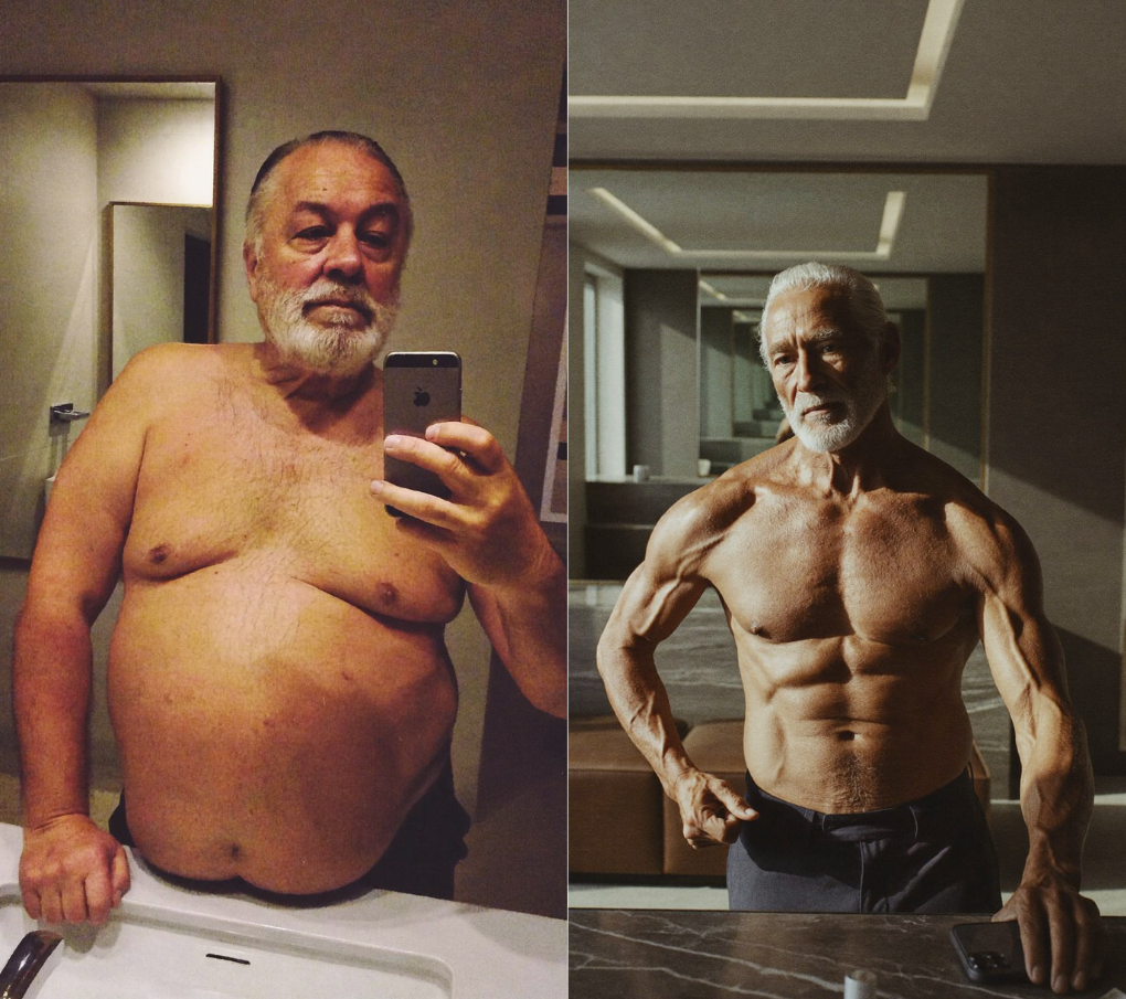 Body transformation - before and after