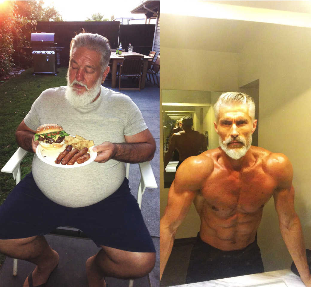 Body transformation - before and after