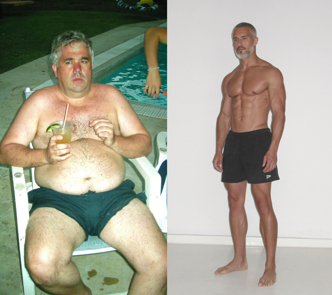 Body transformation - before and after